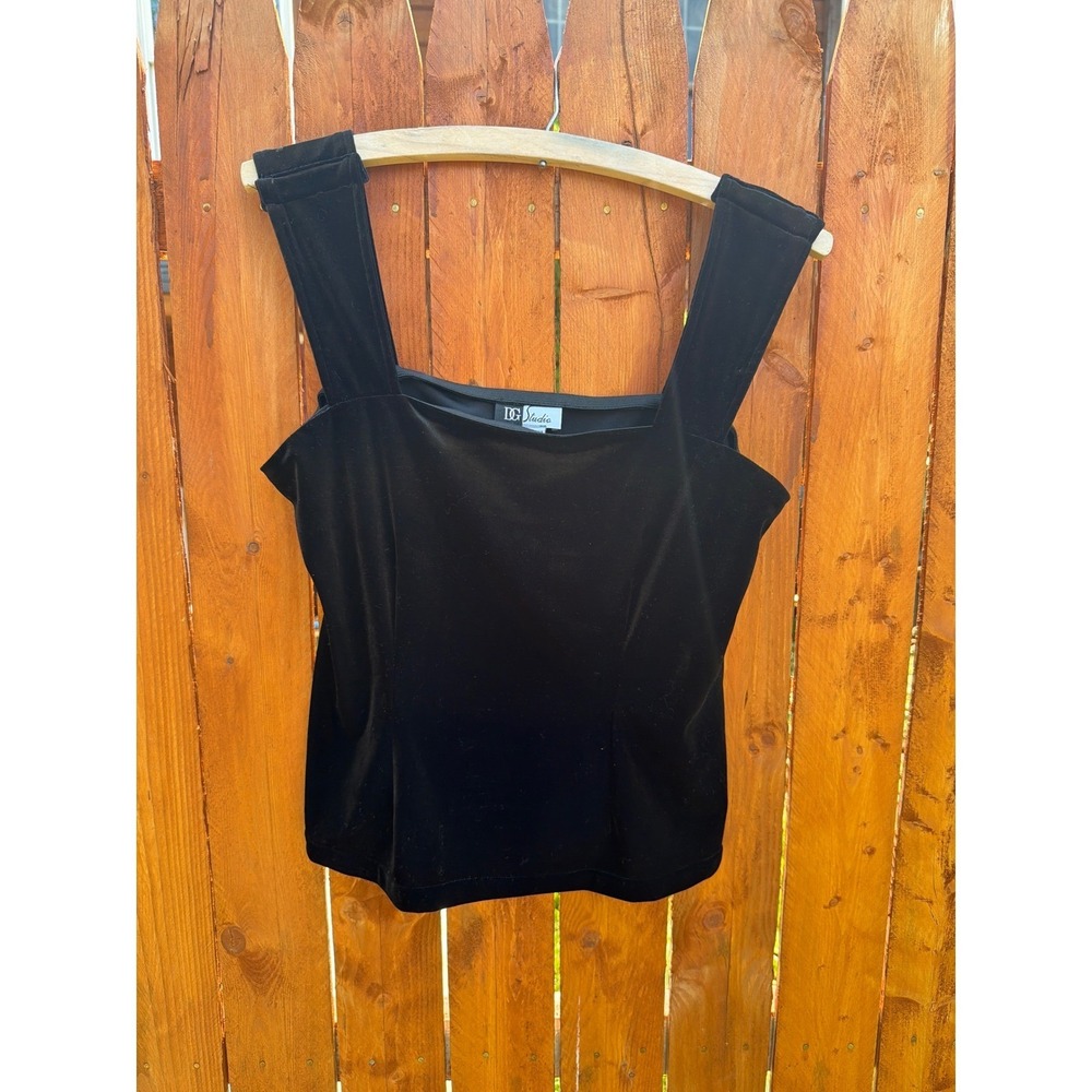 DG Studio Black Velvet Tank Top whimsygoth vibe Medium  90s grunge